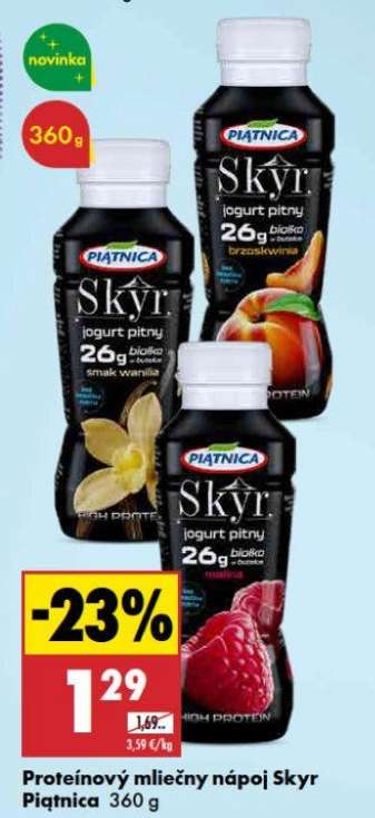 Proteínový mliečny nápoj Skyr Piątnica 360 g