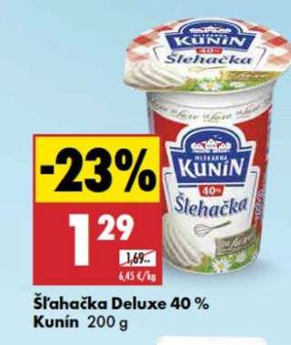 Šľahačka deluxe 40% Kunín 200 g