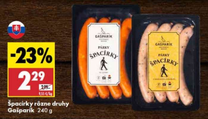 Špačírky rôzne druhy Gašparík 240 g