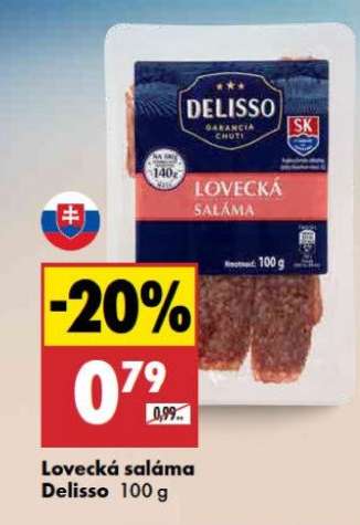 Lovecká saláma Delisso 100 g