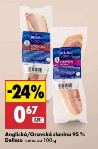 Anglická/Oravská slanina 95 % Delisso