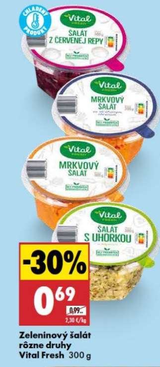 Zeleninový šalát rôzne druhy Vital Fresh - 300 g