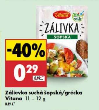 Zálievka suchá šopská/grécka Vitana