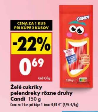 Želé cukríky pelendreky rôzne druhy Candi 150 g