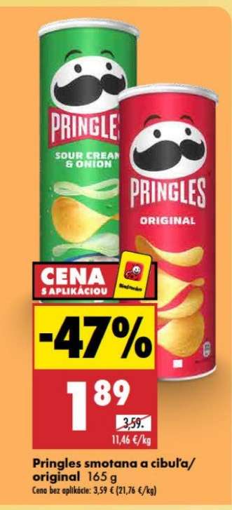 Pringles smotana a cibuľa/original 165 g