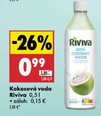 Kokosová voda Riviva 0,5 l