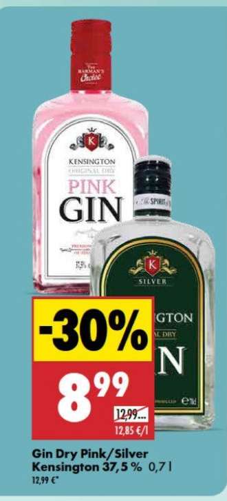 Gin Dry Pink/Silver Kensington 37,5 % 0,7 l