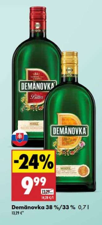 Demänovka 38%/33% 0,7 l