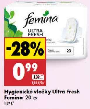 Hygienické vložky Ultra Fresh Femina 20 ks