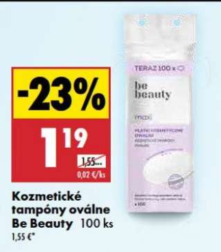 Kozmetické tampóny oválne Be Beauty 100 ks