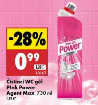 Čistiaci WC gél P!nk Power Agent Max 730 ml