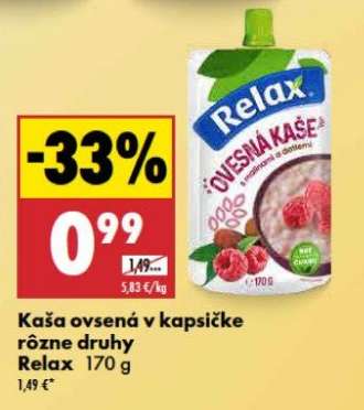 Kaša ovsená v kapsičke rôzne druhy Relax 170 g