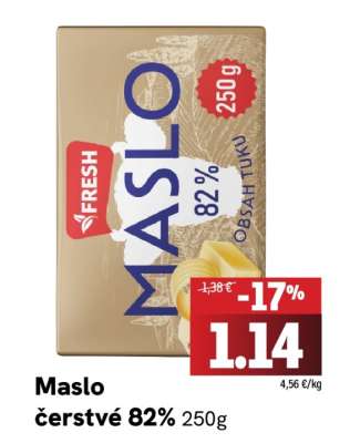 Maslo čerstvé 82% 250g