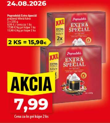 Popradská Extra špeciál pražená mletá káva
