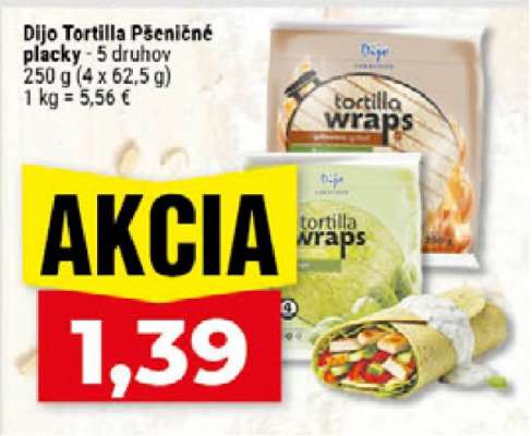 Dijo Tortilla Pšeničné placky
