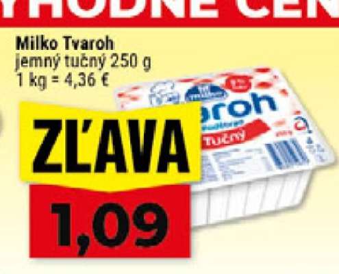 Milko tvaroh jemný tučný 250 g