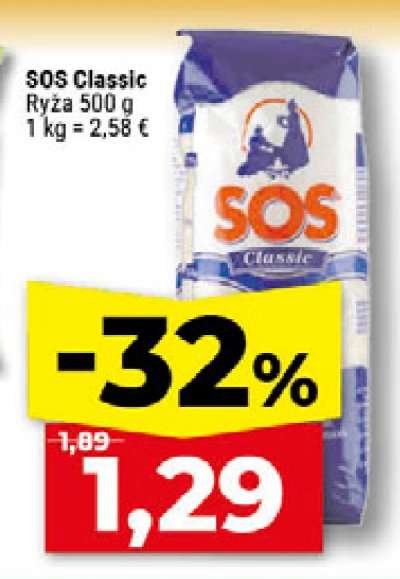SOS Classic Ryža 500 g