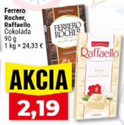 Ferrero Rocher/Raffaello čokoláda