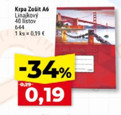 Krpa Zošit A6