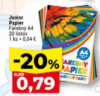 Junior Papier Farebný A4