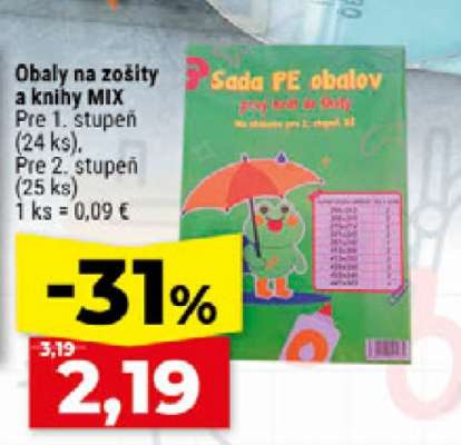 Obaly na zošity a knihy MIX