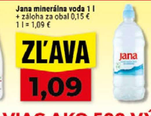 Jana minerálna voda 1 l