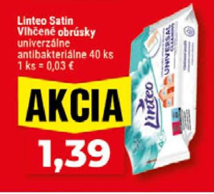 Linteo Satin Vlhčené obrúsky
