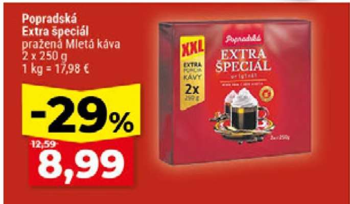 Popradská Extra špeciál pražená mletá káva