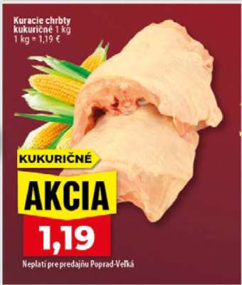 Kuracie chrbty kukuričné
