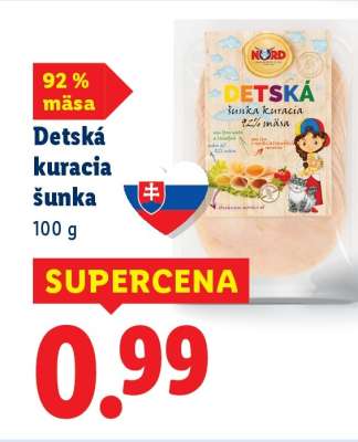 Detská kuracia šunka