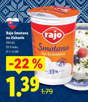 Rajo smotana na šľahanie
