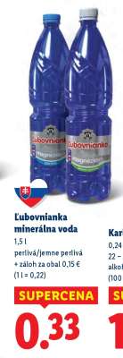 ĽUBOVNIANKA Minerálna voda