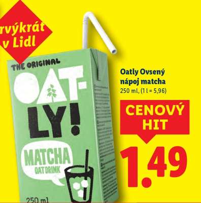 Oatly Ovsenný nápoj matcha