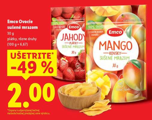 Emco Ovocie sušené mrazom