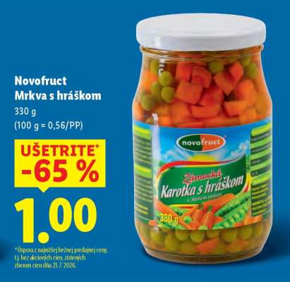 Novofruct Mrkva s hráškom