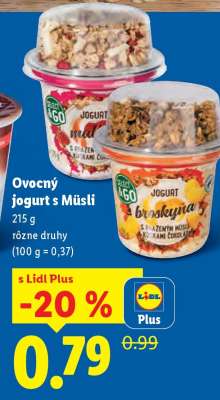 Ovocný jogurt s müsli