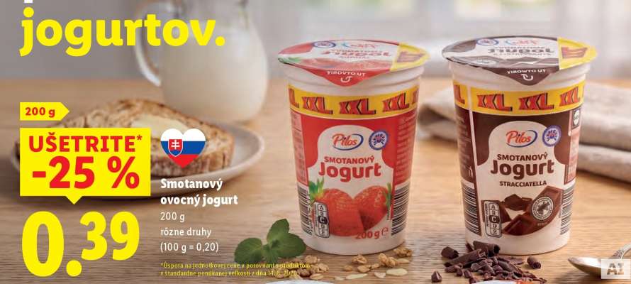 Smotanový ovocný jogurt