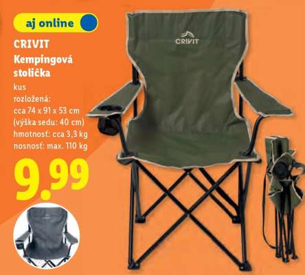 Crivit Kempingová stolička
