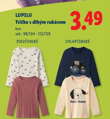 LUPILU Tričko s dlhým rukávom