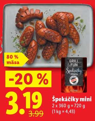 Špekáčiky mini