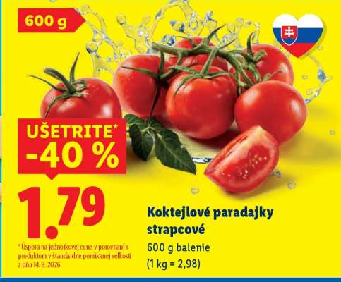 Koktejlové paradajky strapcové