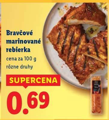 Bravčové marinované rebierka