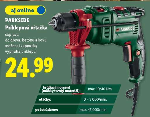 Parkside Príklepová vŕtačka