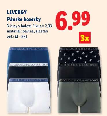 LIVERGY Pánske boxerky