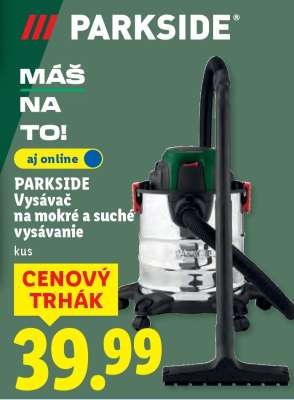 Parkside Vysávač na mokré a suché vysávanie