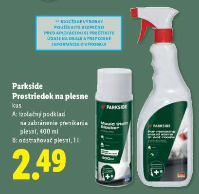 Parkside Prostriedok na plesne