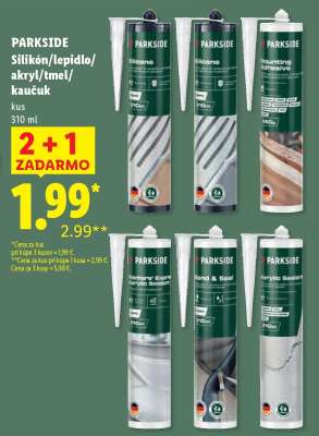 PARKSIDE Silikón/lepidlo/akryl/tmel/kaučuk