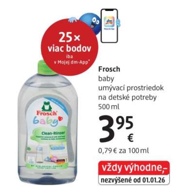 Frosch baby umývací prostriedok na detské potreby