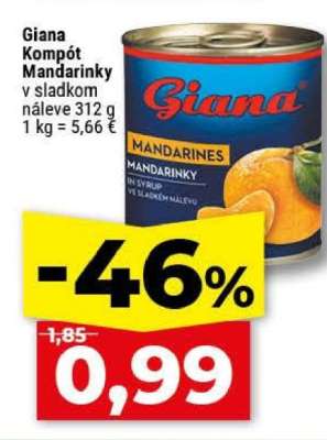 Giana Kompót mandarínky