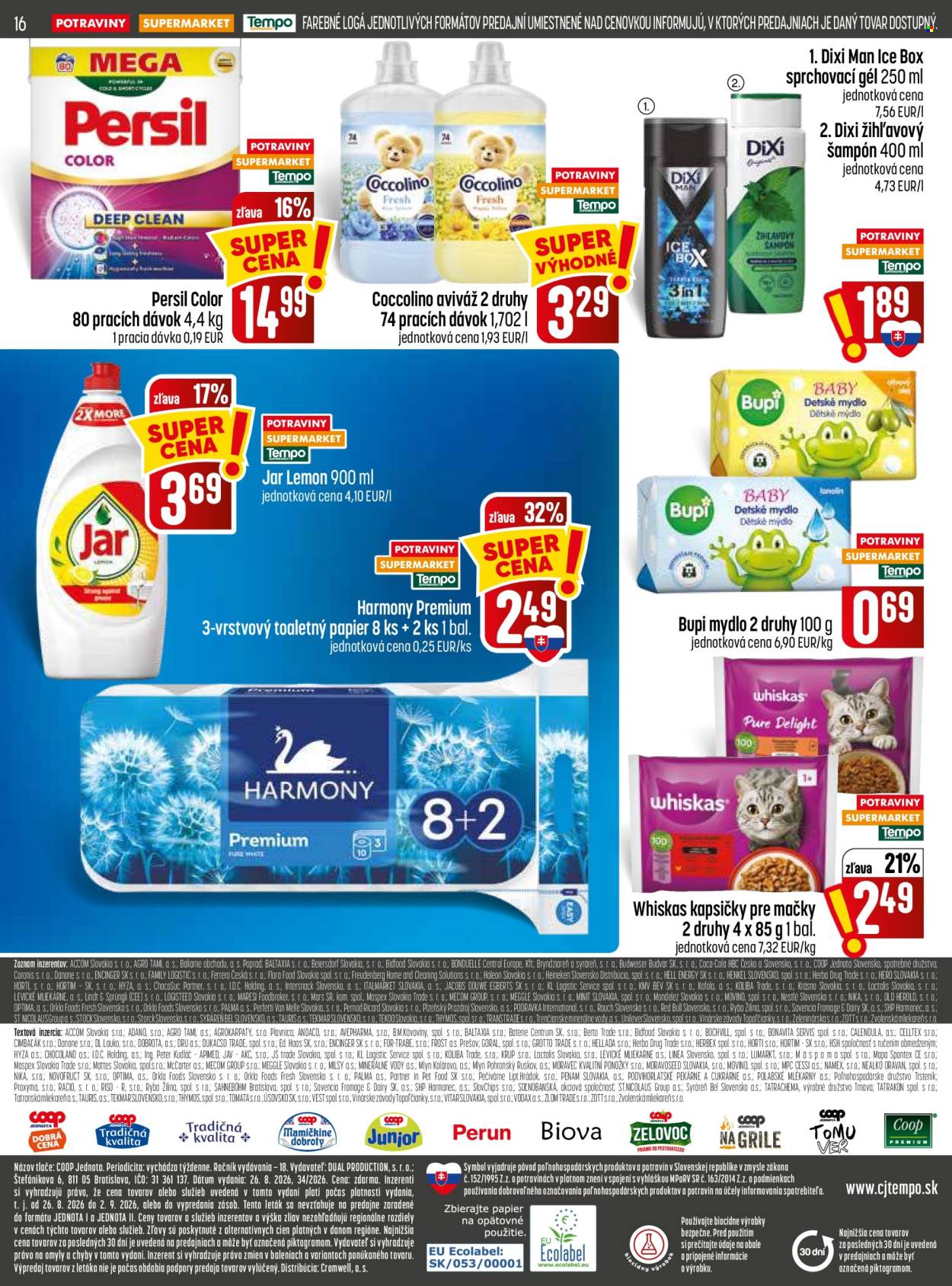 Leták COOP Jednota - 26.8.2026 - 2.9.2026. Strana 16
